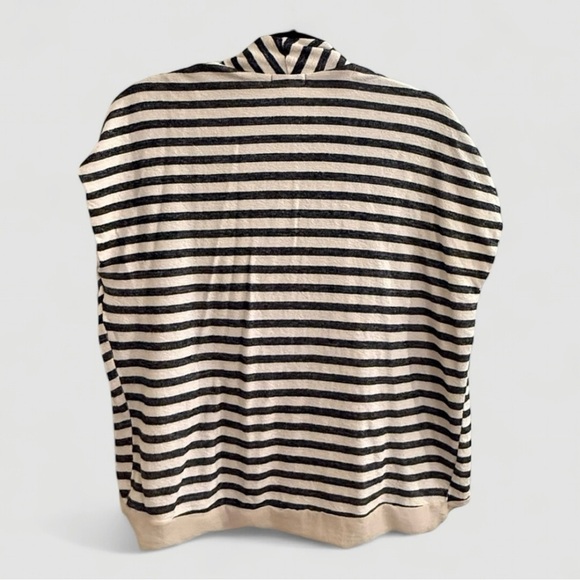 Weston Navy and Cream Striped Open Cardigan Size Small - Picture 2 of 6